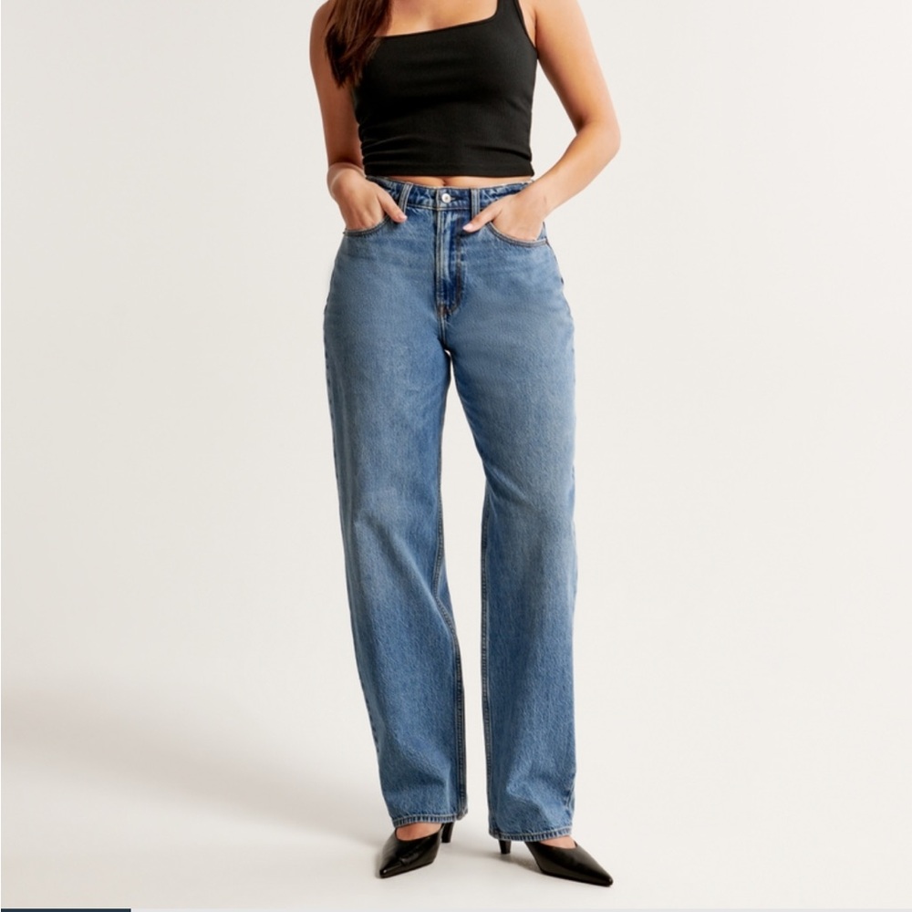 Abercrombie curve love high rise taper Jean